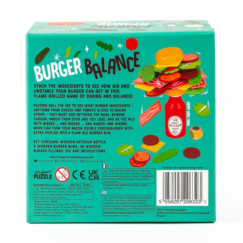 image 1 of Professor Puzzle Burger Balance Stacking Game