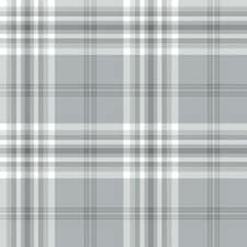 Muriva Catherine Lansfield Kelso Checked Wallpaper - Light Grey - 10m x 53cm | Grey
