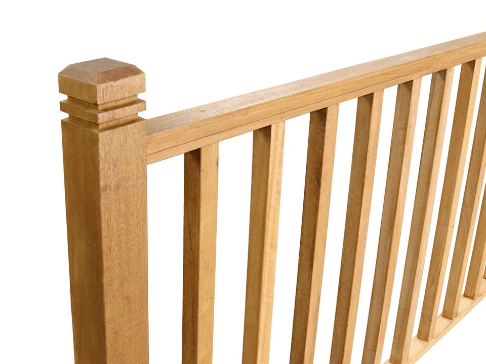 image 1 of eDecks Hardwood Timber Decking Handrail System Extension Kit - 2485mm