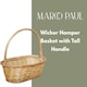 image 4 of Marco Paul Wicker Hamper Basket With Handle N/A