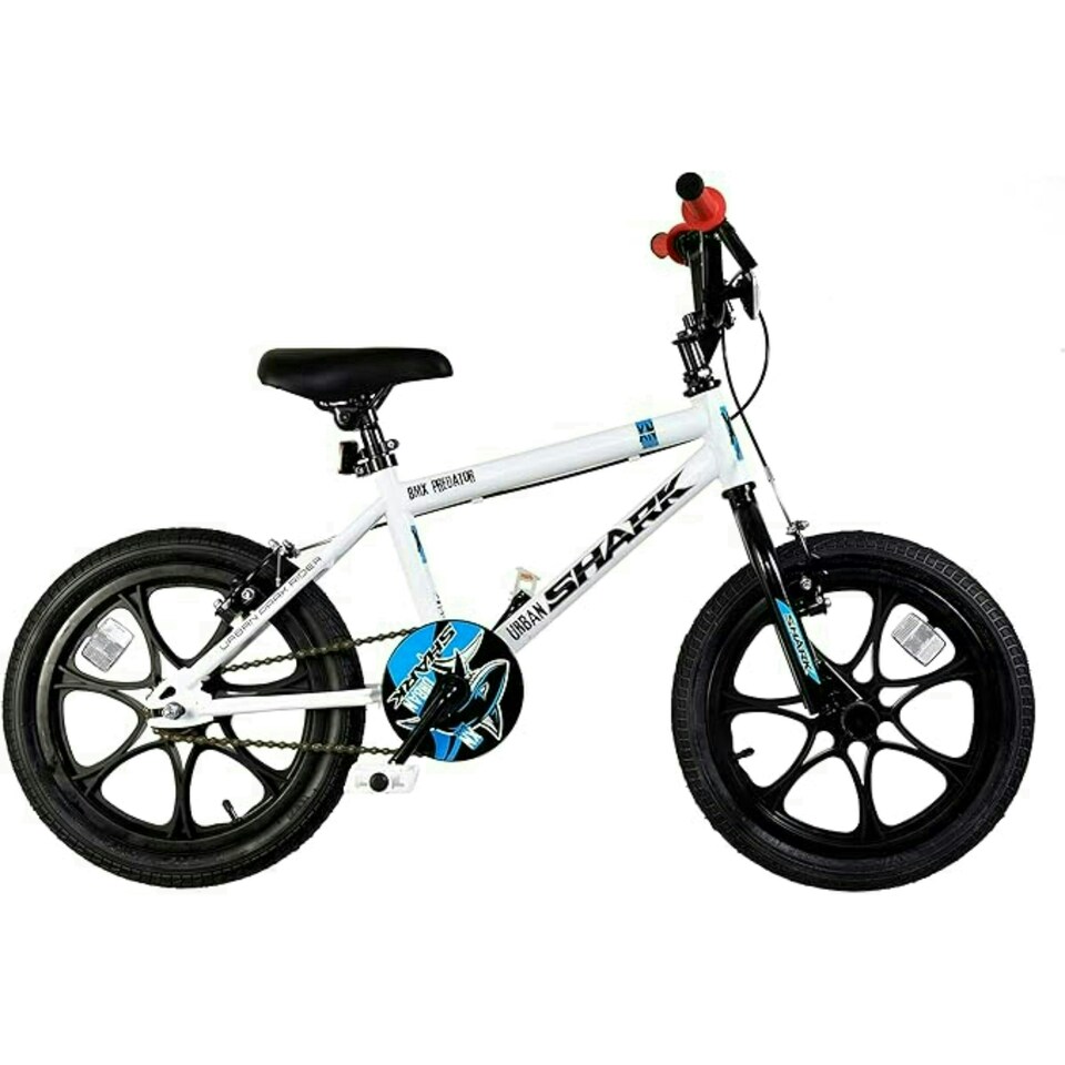 XN Urban Shark 16In Kids BMX Bike - White/Black