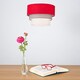 image 2 of ValueLights Aztec 3 Tier Red Fabric Ceiling Light Shade Red
