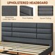 image 3 of HOMCOM 5ft King Bed Frame with Underbed Storage, Upholstered Platform Bed Frame with Tufted Headboard and Wood Slat Support, No Box Spring Needed, Easy Assembly, Grey
