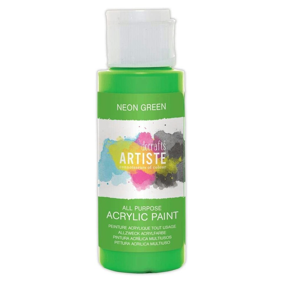 Artiste Acrylic 2Oz - Neon Green - Docraft - DOA 766078 Multi