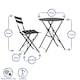 image 3 of Harbour Housewares 2 Seater Sussex Bistro Set - Round - White | White | White