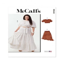 McCall's 8483 Paper Sewing Pattern – Women’s Tops & Skirts, Size W2 (20W–22W–24W–26W–28W), Easy
