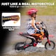 image 3 of HOMCOM 24V Kids Electric Motorbike with Twist Grip Throttle, Music, Horn, 12 Pneumatic Tyres, Max Speed 16kmithh, for Ages 8-12 Years - Red