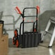 image 8 of DURHAND Trolley Hand Trucks 6-Wheels Foldable Load Cart Steel, Red