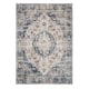 image 1 of Beige Blue Distressed Vintage Medallion Washable Living Room Area Rug-160x230cm