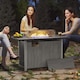 image 8 of Outsunny Gas Fire Pit Table with 50,000 BTU Burner, Cover, Dark Grey