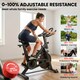 image 4 of SPORTNOW Exercise Bike for Home with Smart APP, 0-100% Magnetic Resistance