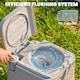 image 3 of HOMCOM 10L Portable Travel Toilet Outdoor Camping with 2 Detachable Tanks Grey