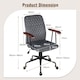 image 2 of COSTWAY Mid-back Computer Chair Velvet Office Chair Grey
