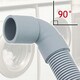 image 5 of SPARES2GO Universal Drain Hose with Right Angle End for Dishwashers (2.5m, 19mm / 21mm)