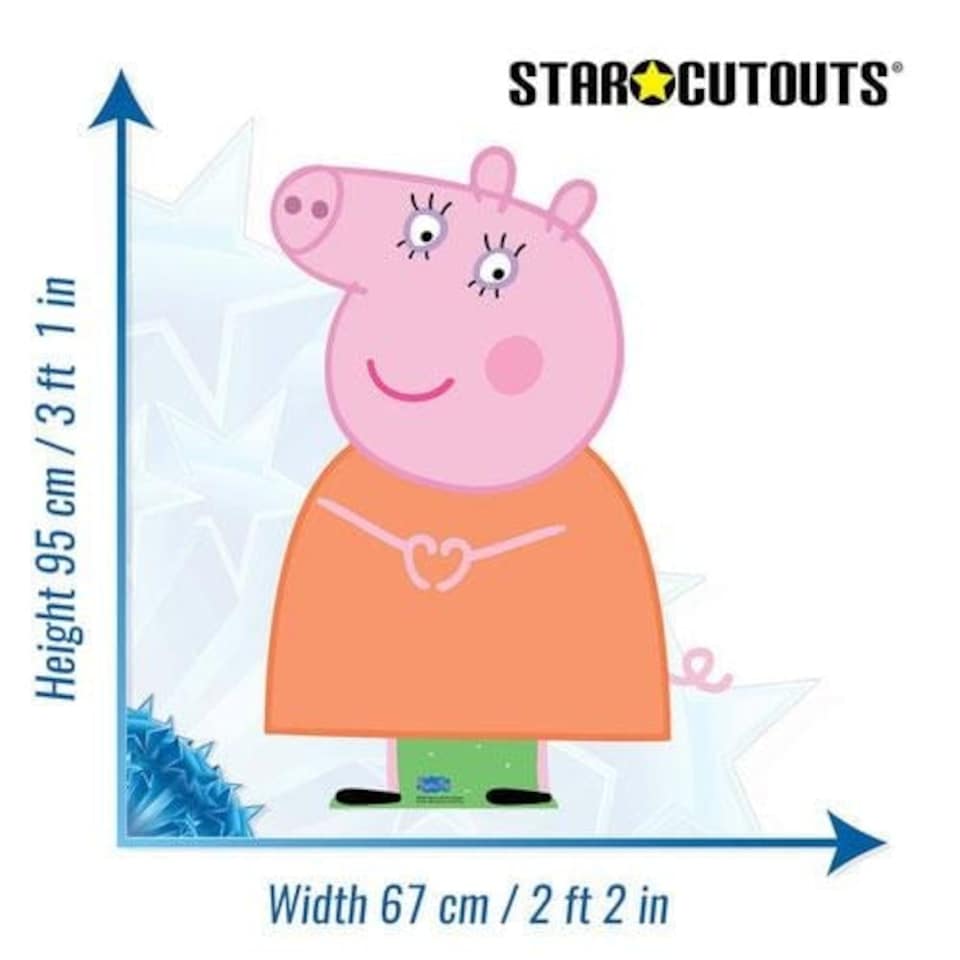 image 1 of Mummy Pig (Peppa Pig) Cardboard Cutouts Decoration Pack