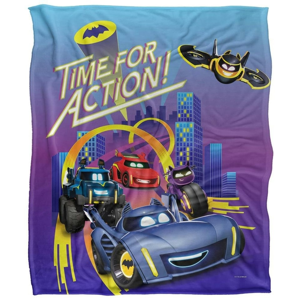 image 1 of Batwheels Time For Action Blanket - Multicoloured - One Size