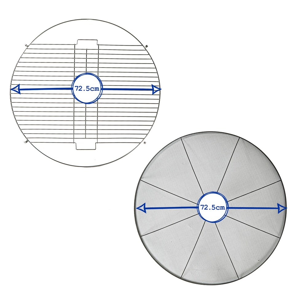 image 1 of Harbour Housewares Cast Iron Garden Fire Pit BBQ - 75cm - Grey