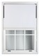 image 3 of FURNISHED Thermal Blackout Roller Blinds with Glitter Edge - (W)115cm x (L)210cm | White | White | (W) 115cm x (L) 210cm