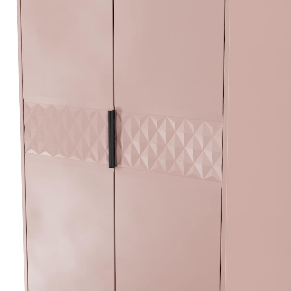 image 1 of Islay Tall Double Wardrobe in Kobe Pink (Ready Assembled) | Pink | Kobe Pink