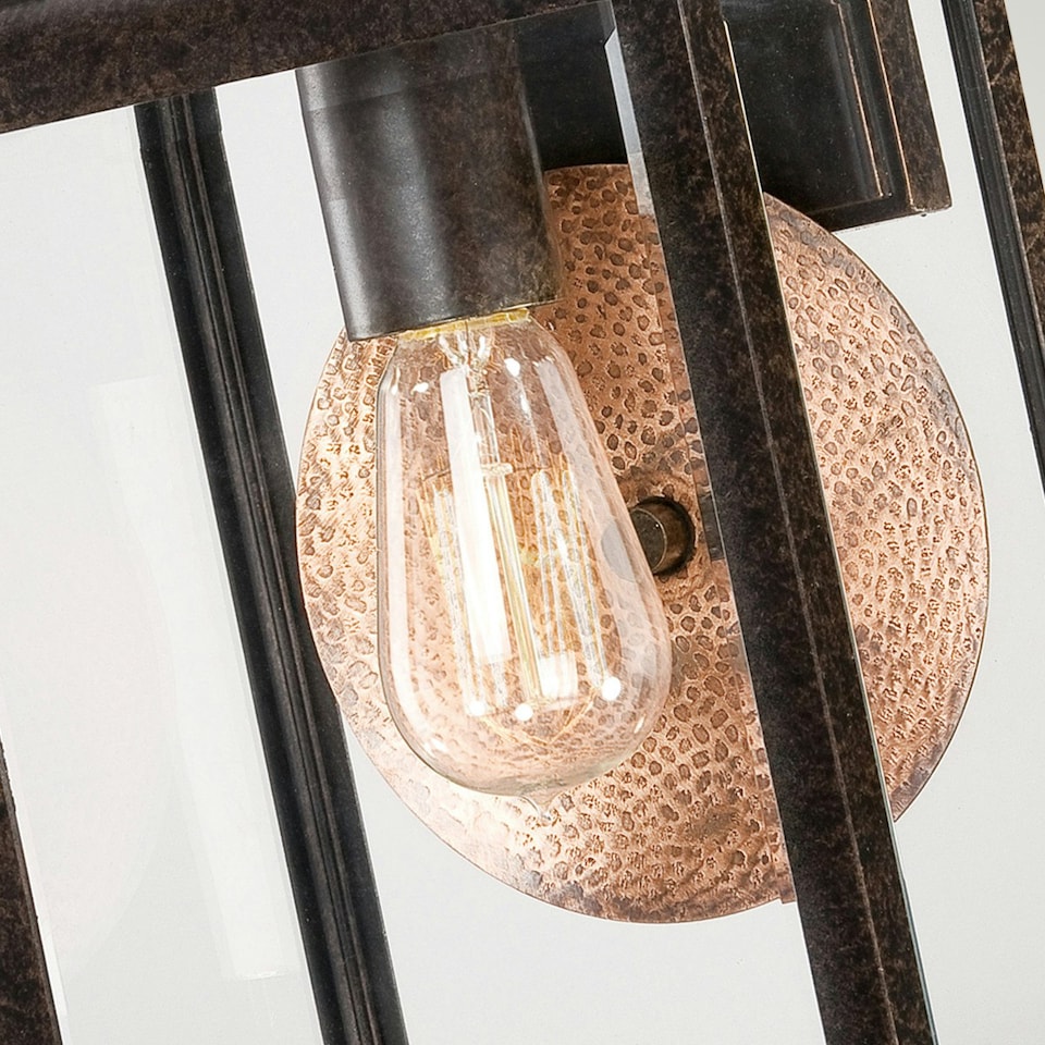image 1 of Byron 1 Light Outdoor Medium Wall Lantern Light Imperial Bronze IP44, E27