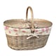 image 5 of Antique Wash Deep Oval Picnic Basket with Lining Grey | Grey | One Size