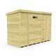 image 1 of 9 x 4 Feet Pent Security Shed - Single Door - Wood - L118 x W276 x H201 cm Brown