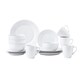 image 1 of simpa Timeless 16PC Plain White Porcelain Dinner Set