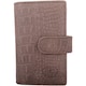 image 2 of London Leathergoods Womens Leather Bi-Fold RFID Purse / Money / Coin Holder Croc Design | Brown | Dark Brown
