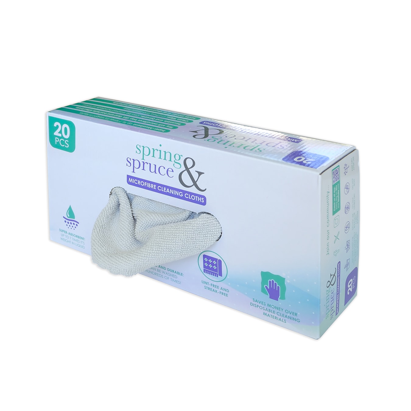 Drew&Cole Microfibre Cloths - Box 20