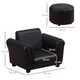 image 5 of HOMCOM Kids Sofa Set Toddler Chair Children Couch Seating Armchair w Footstool | Black | One Size
