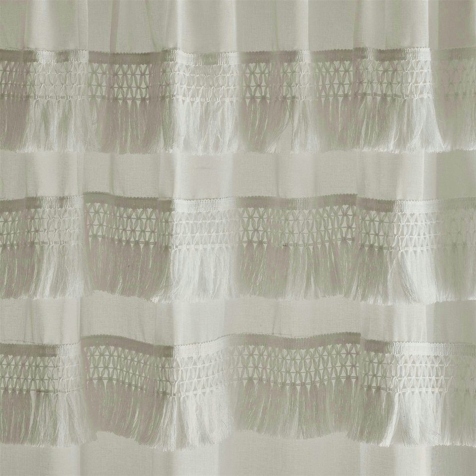 image 1 of Pineapple Elephant Izmir Stone Tab Top Voile Grey | 55x90"