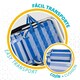image 5 of Beach Chair Aktive Foldable Cushion White Blue 48 x 84 x 46 cm (2 Units) N/A
