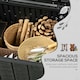 image 3 of Outsunny 336 Litre Rolling Outdoor Garden Storage Box, Plastic Container, Black