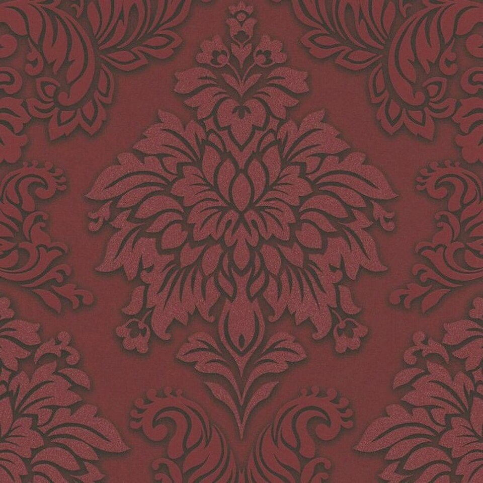 image 1 of AS Creation Lizzy London Baroque Textured Wallpaper - Red - 33ft x 21in Red