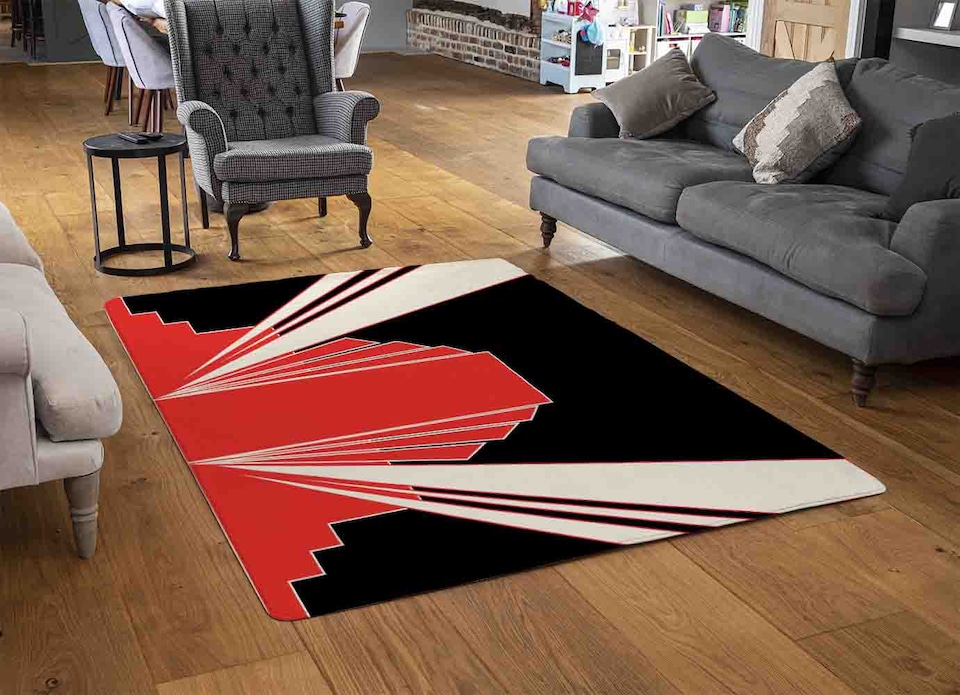 image 1 of Art Deco Building Rug | Multi