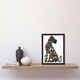image 2 of Dog Lover Great Dane with Pink Floral Pattern Black Framed Wall Art Print A4