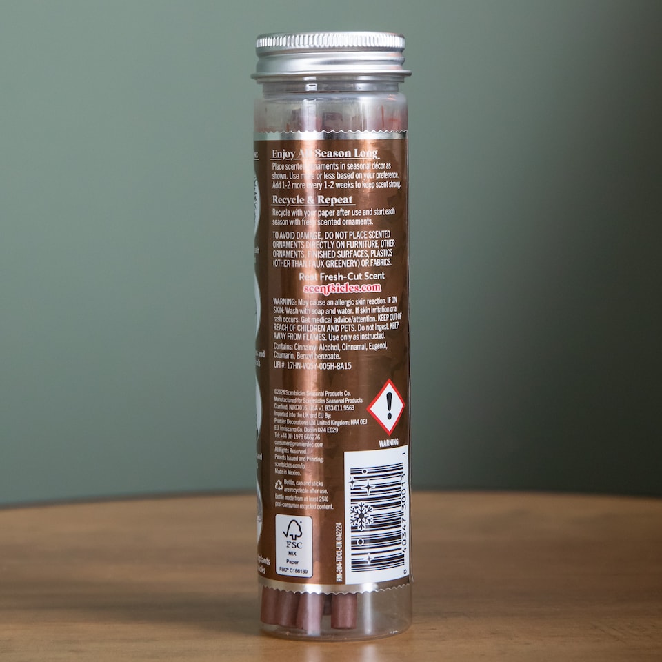 image 1 of 6 Scentsicles Scented Hanging Ornaments Sticks - Two Dashes of Cinnamon