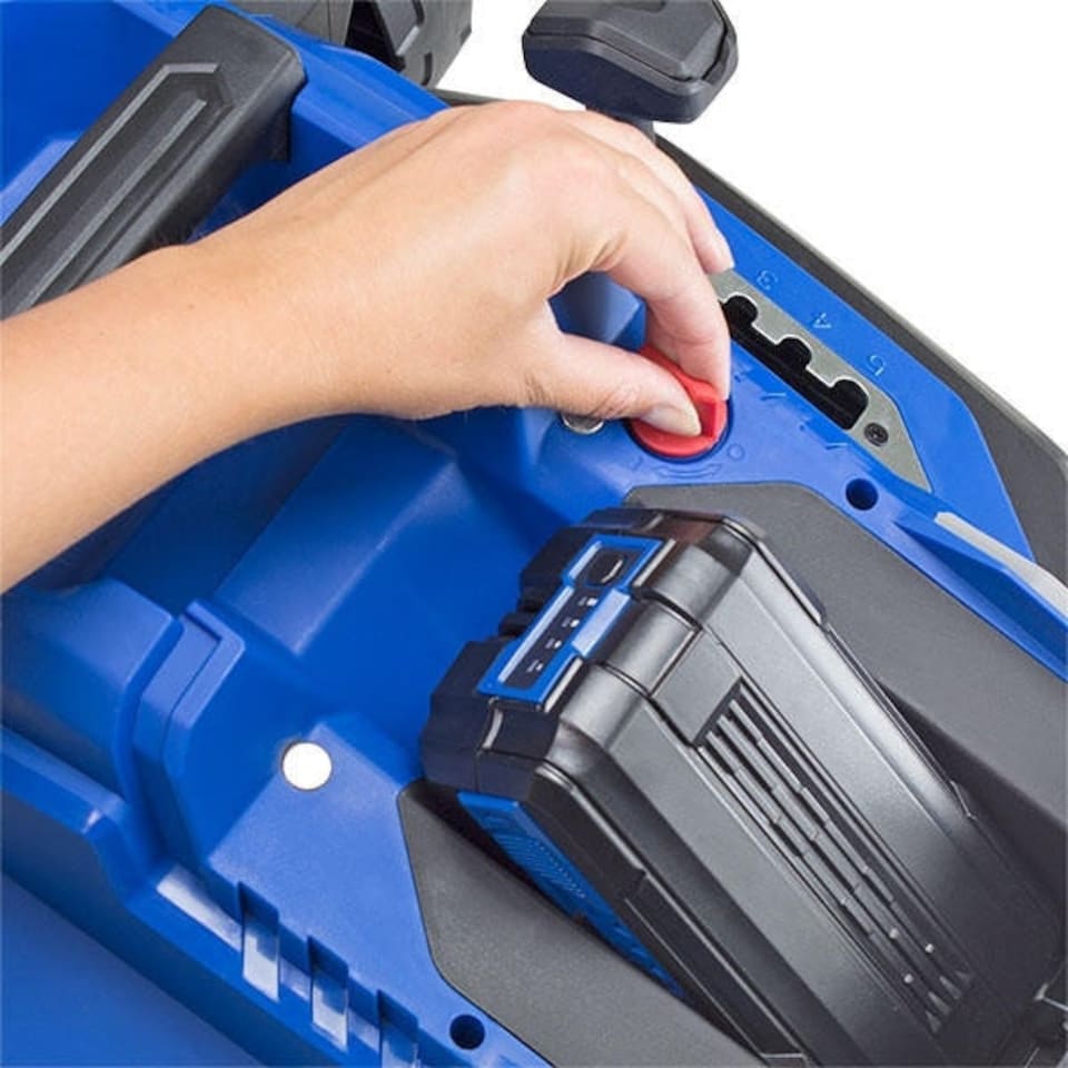 image 1 of Hyundai 38cm Cordless 40v Lithium-Ion Battery Roller Lawnmower with Battery and Charger | HYM40LI380P