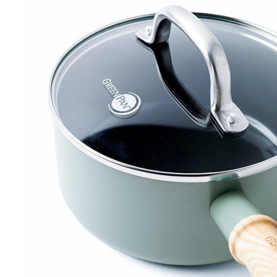 image 1 of GreenPan Mayflower 3 Piece Saucepan Set With Lids