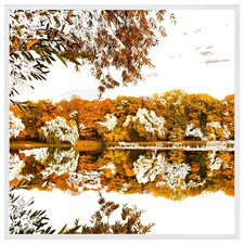 Autumn lake (Picture Frame) White | XS