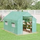image 9 of Outsunny Tunnel Greenhouse W UV-resistant PE Cover, Wide Door, 2 x 3(m), Green
