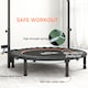 image 6 of HOMCOM Foldable Mini Fitness Trampoline w Foam Handle, Orange