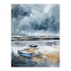 image 3 of Fishing Boats Yorkshire Coast Beach East Black Framed Wall Art Print A4