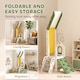 image 4 of AIYAPLAY Foldable 5 in 1 Kids Slide with Climber and Basketball Hoop, Cream