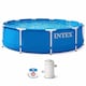 image 2 of Intex 12ft x 30in Round Metal Frame Pool with Filter Pump - Blue