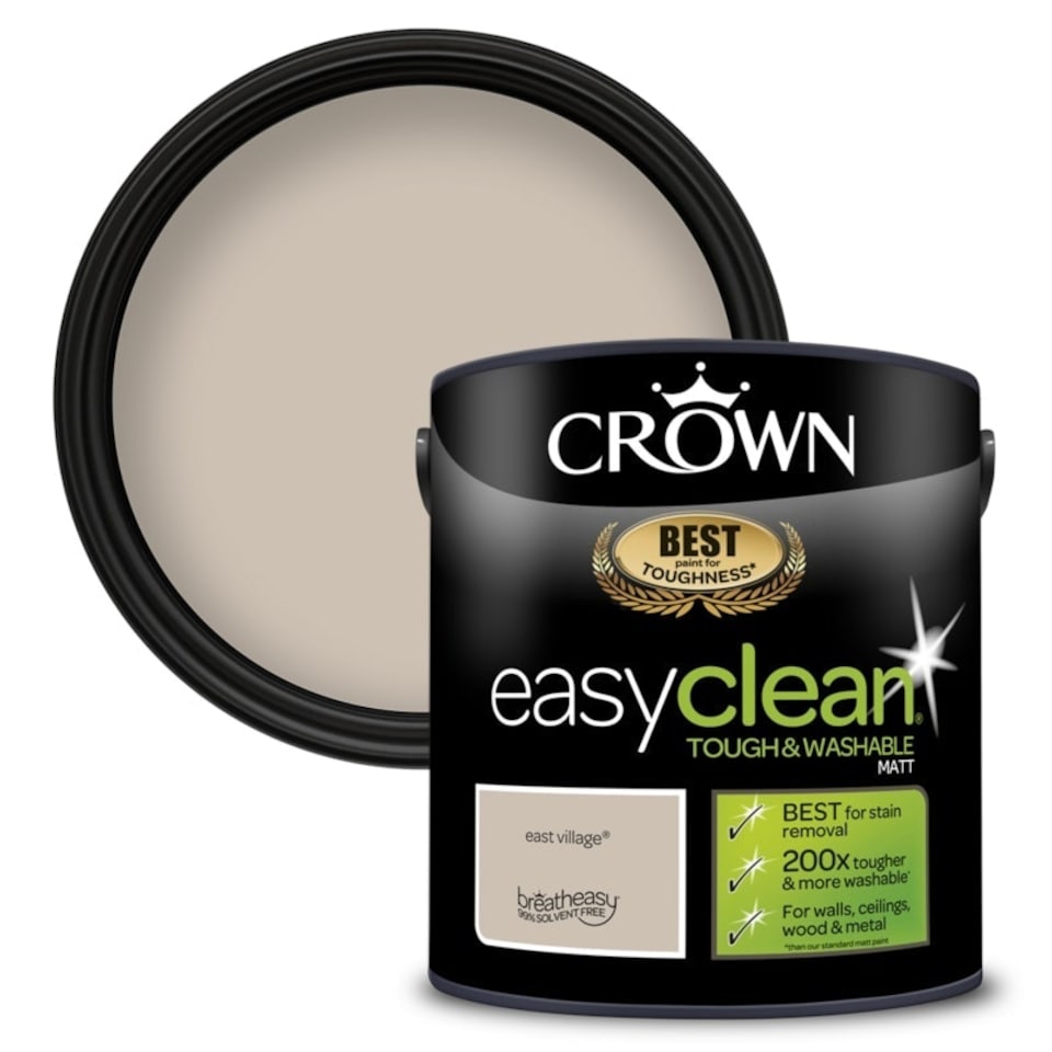 image 1 of Crown Easyclean Matt Emulsion 2.5L East Village