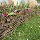 image 2 of 2m Flexible Woven Hazel Hurdle Lawn Edging in Brown Brown
