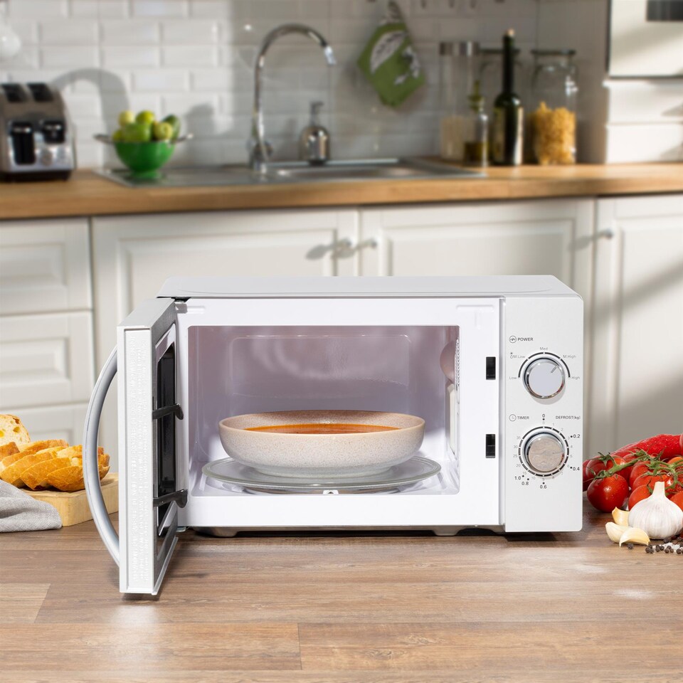 image 1 of Daewoo 20L 800W Silver Manual Microwave | Silver | 20L