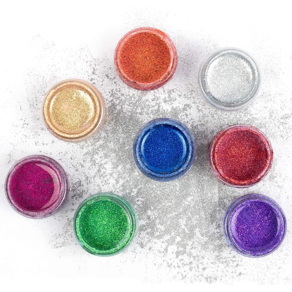 image 1 of Angelus Glitterlites Paint - Sparkling Glitter Effects for Leather 1oz | Blue | Ice Ice Blue