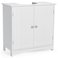 VonHaus Holbrook White Under Sink Bathroom Cabinet
